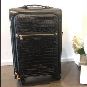 Henri Bendel embossed croco leather 360 wheelie